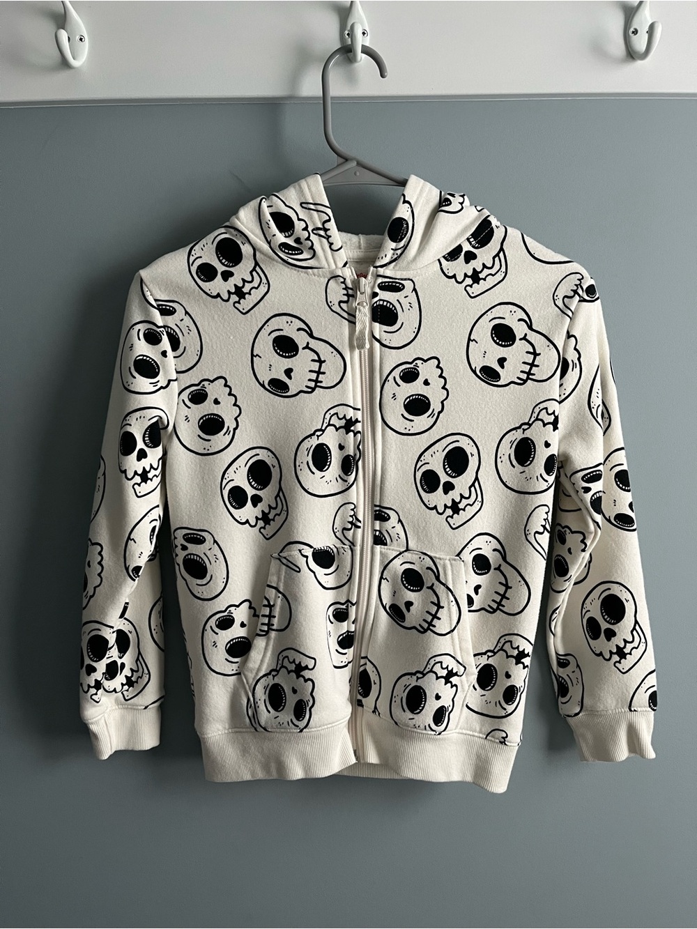 Cat & Jack Zip Hoodie with Skull Print